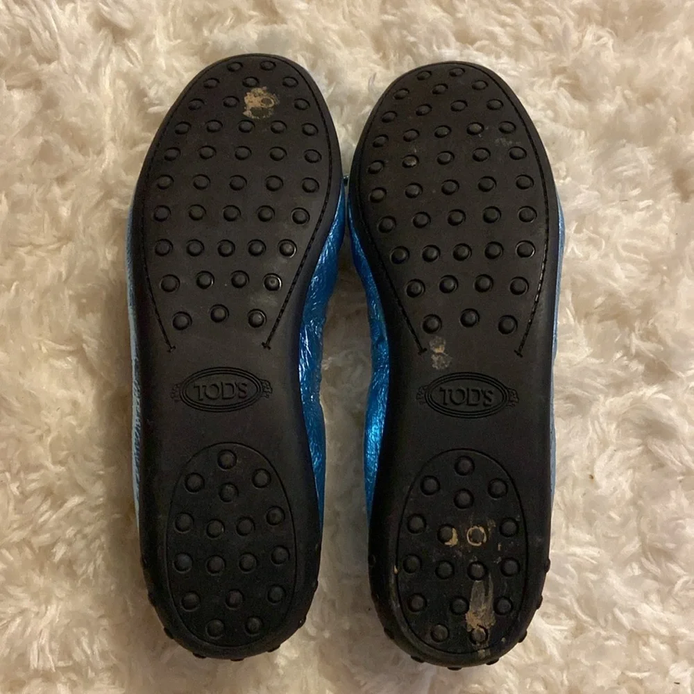 tod’s blue metallic ballet flats - Picture 4 of 9